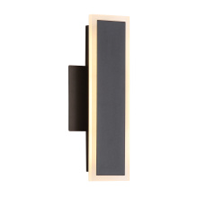 Golden 4072-OWL12 SNB - Golden Lighting Obsidian Integrated LED 12in Outdoor Wall in Sand Black